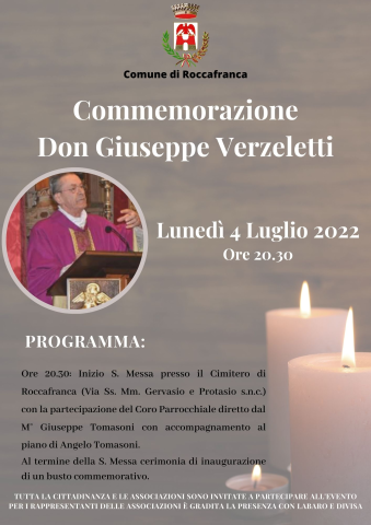 Commemorazione Don Giuseppe Verzeletti